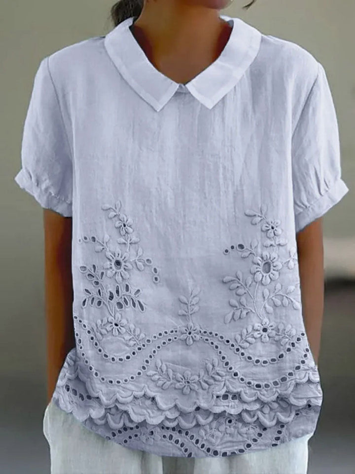 Tabea | Bluse mit Blumenstickerei