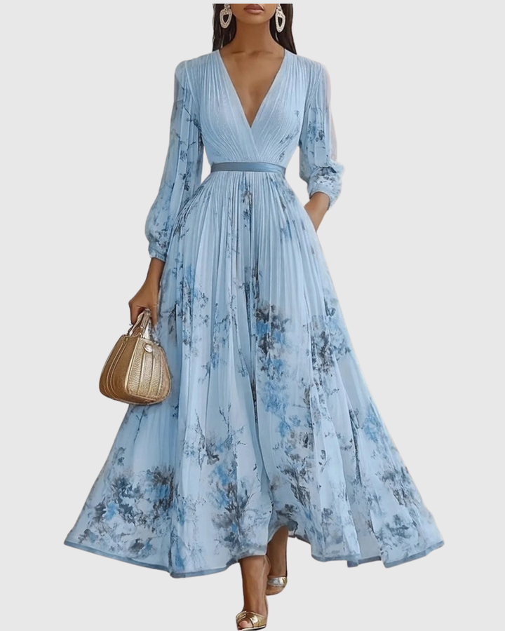Susanne - Elegantes Maxi-Kleid mit Falten