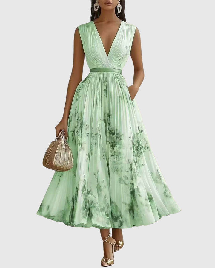 Susanne - Elegantes Maxi-Kleid mit Falten