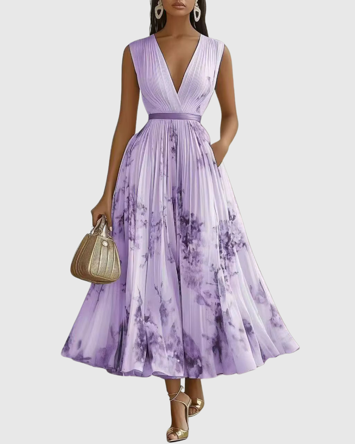Susanne - Elegantes Maxi-Kleid mit Falten