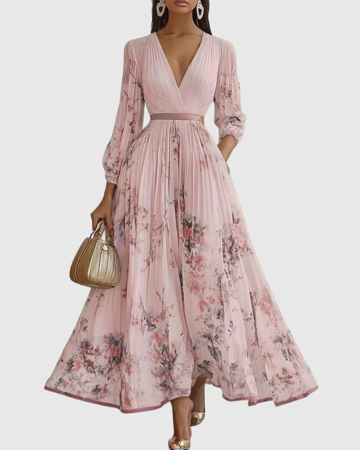 Susanne - Elegantes Maxi-Kleid mit Falten