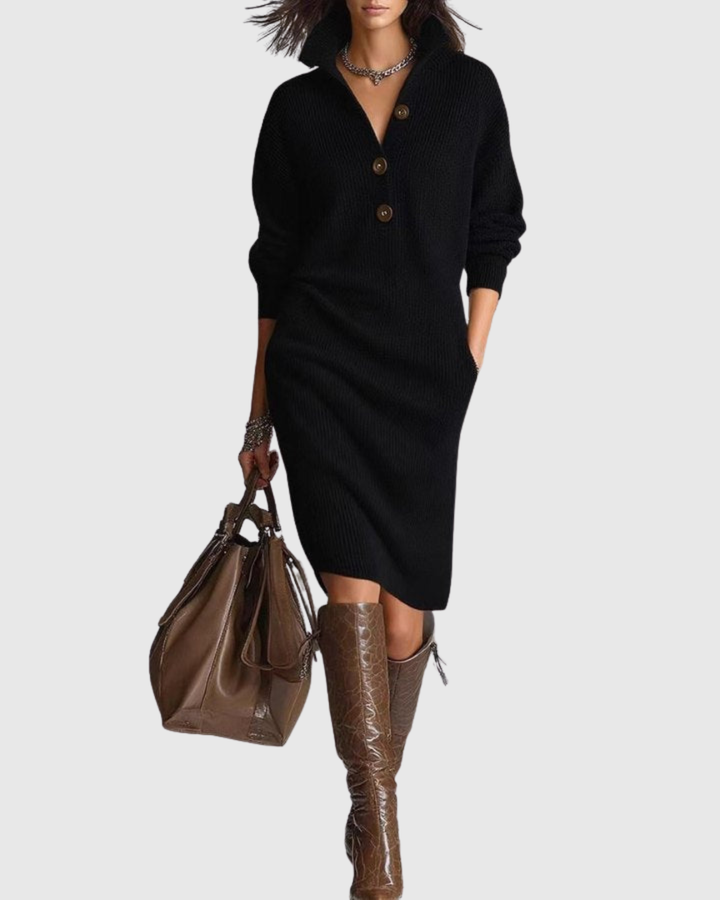 Amelie - Midi Kleid aus reiner Wolle für den Winter