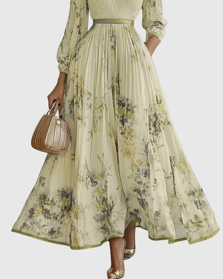 Susanne - Elegantes Maxi-Kleid mit Falten