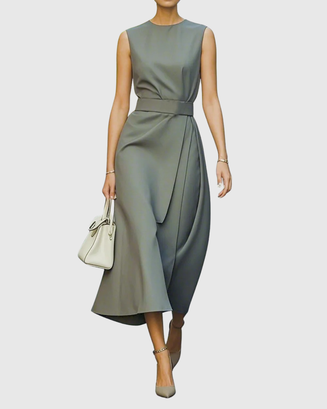 Frieda - Elegantes Kleid mit Rundhalsausschnitt