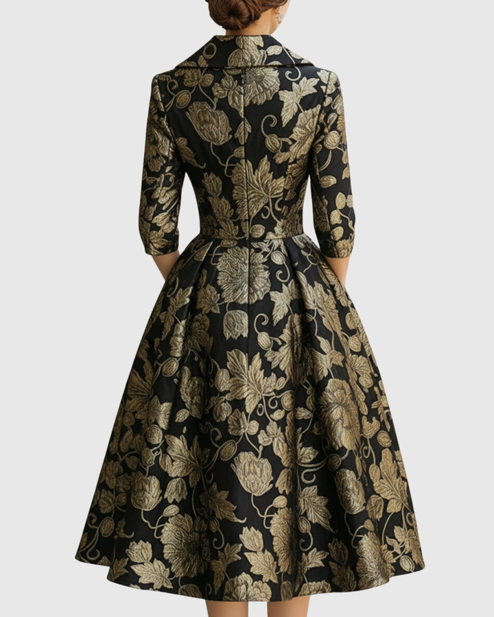 Irene - Blumen Midi Kleid