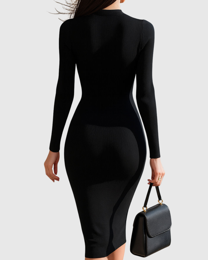 Stefanie - Midi-Kleid aus Rippmaterial