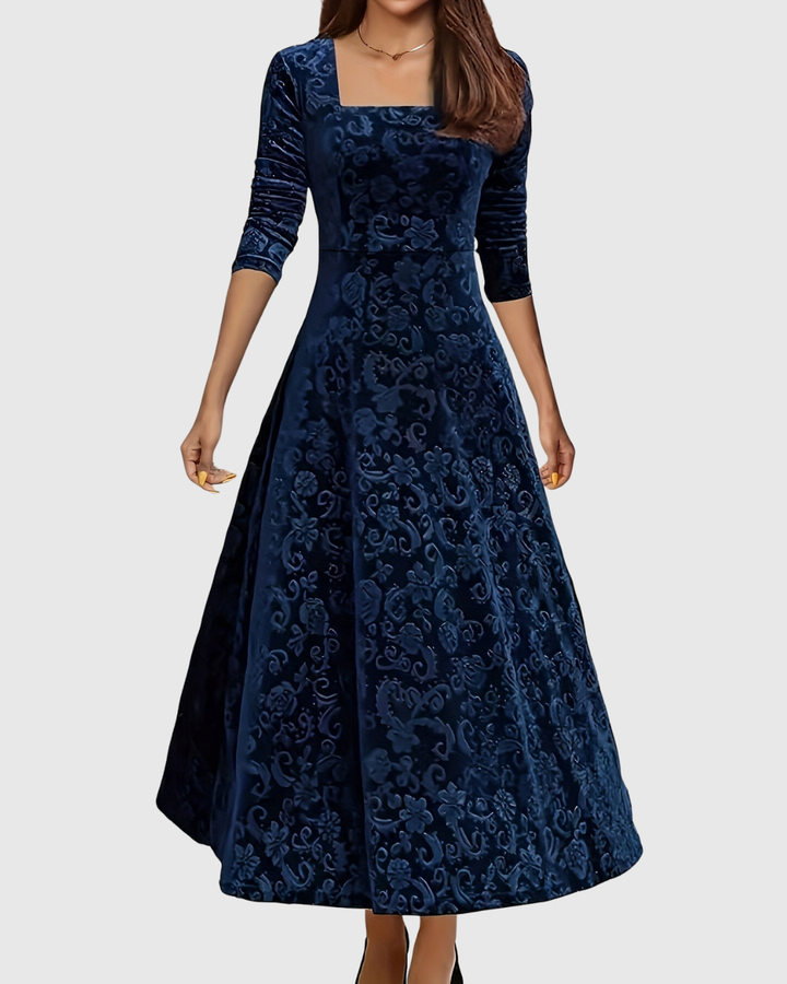Margarete - Elegantes Blumen-Midikleid