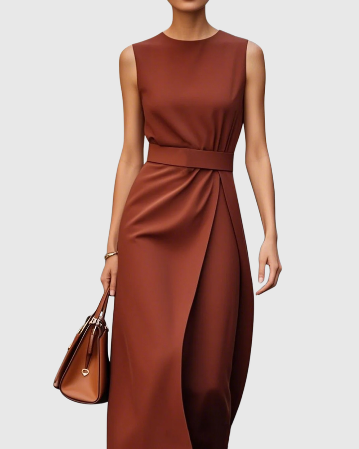 Frieda - Elegantes Kleid mit Rundhalsausschnitt