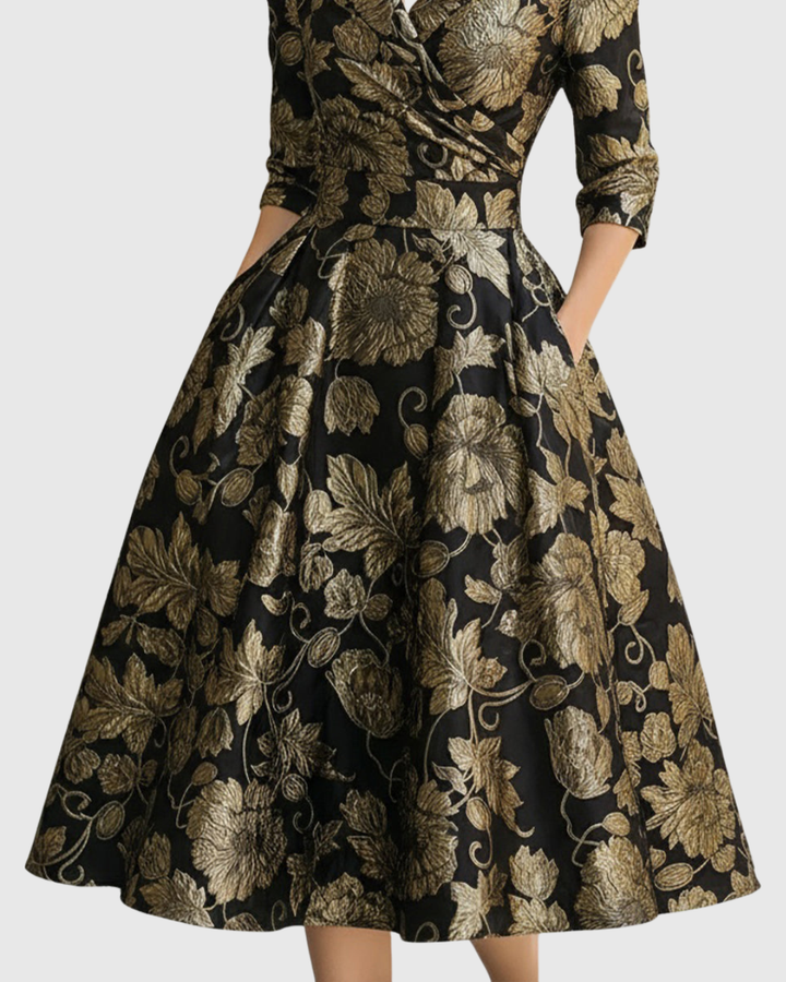 Irene - Blumen Midi Kleid