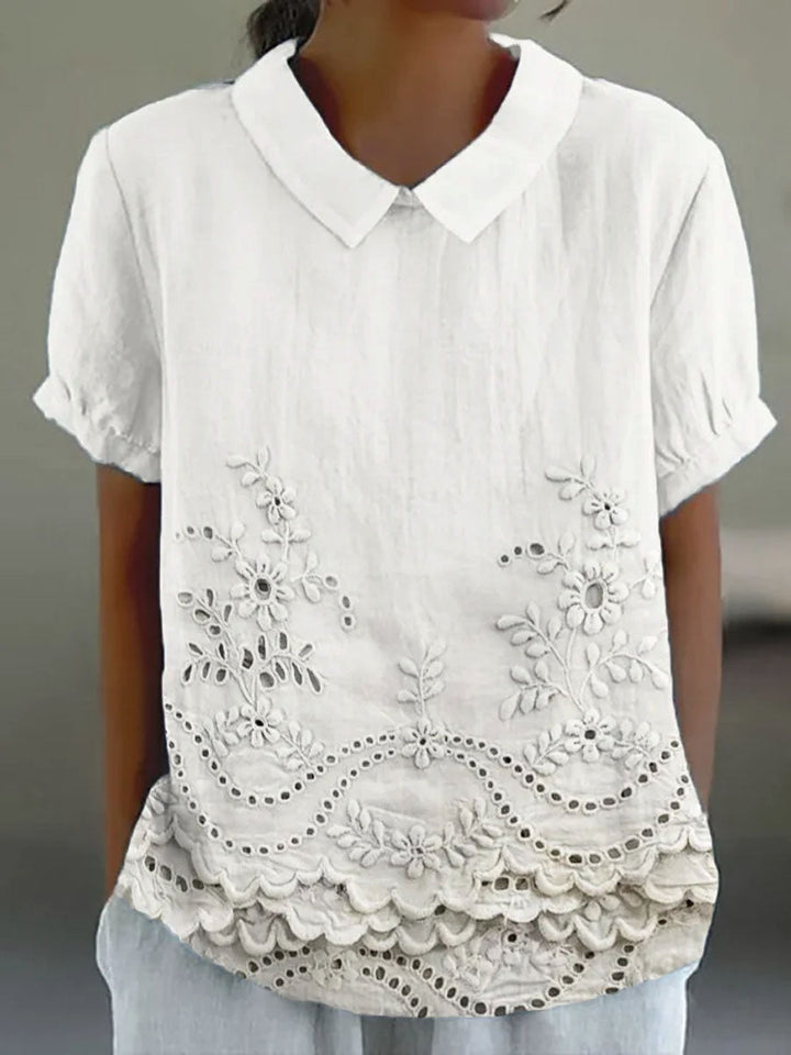 Tabea | Bluse mit Blumenstickerei