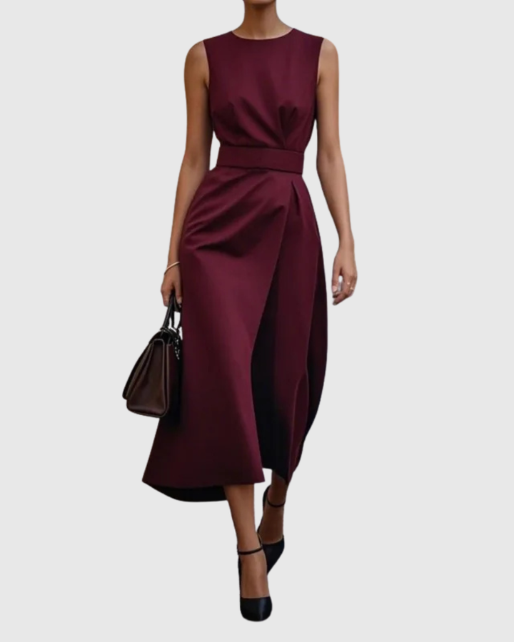 Frieda - Elegantes Kleid mit Rundhalsausschnitt