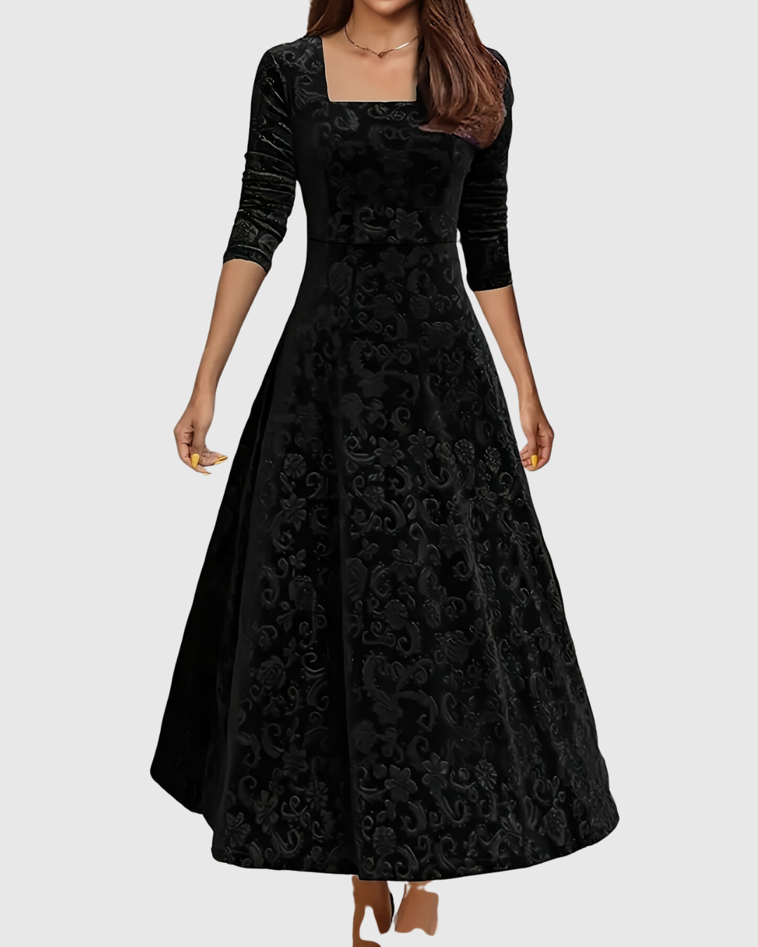 Margarete - Elegantes Blumen-Midikleid