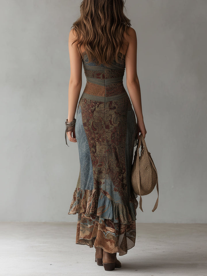 Lina | Maxikleid mit Blumenmuster Vintage