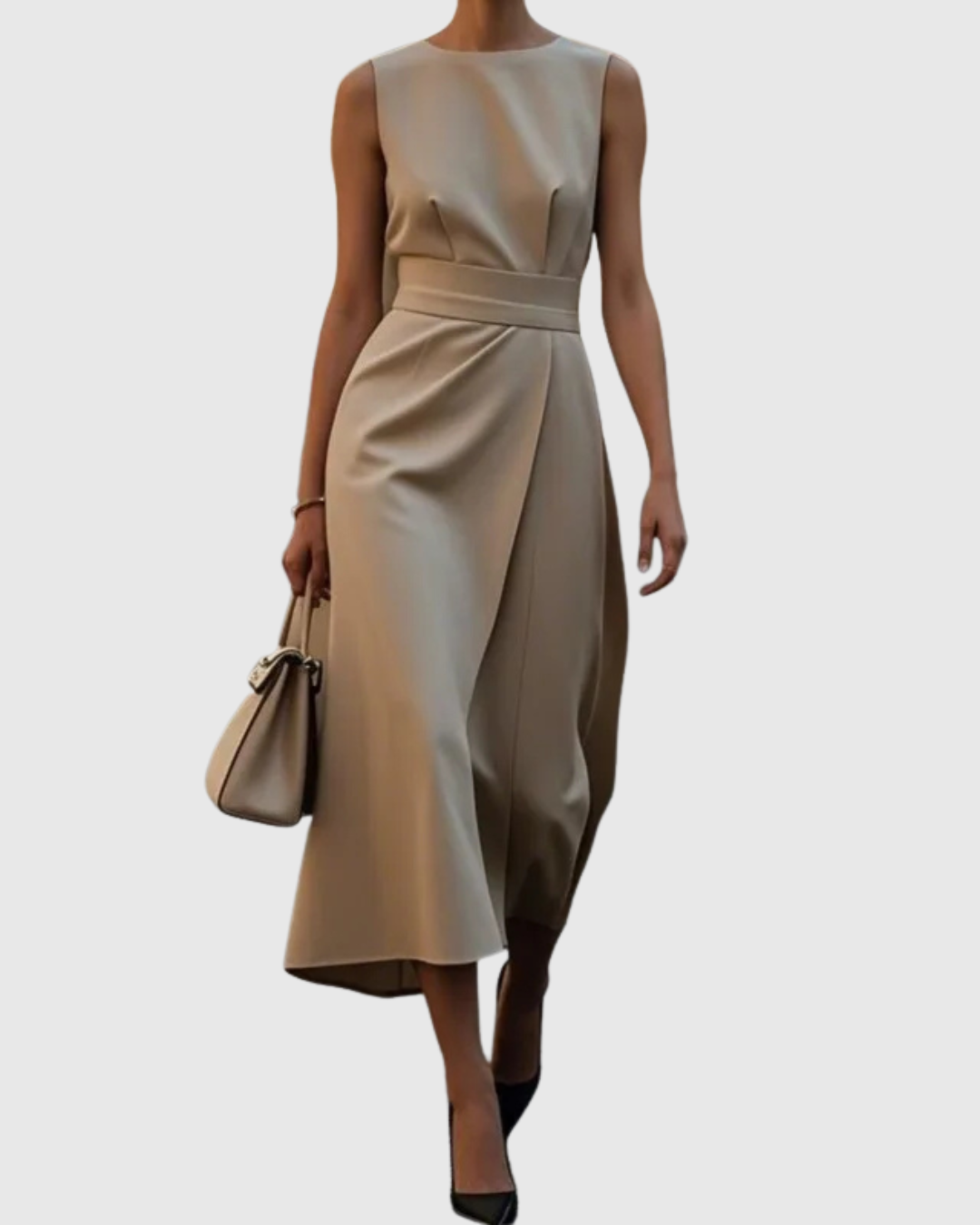 Frieda - Elegantes Kleid mit Rundhalsausschnitt