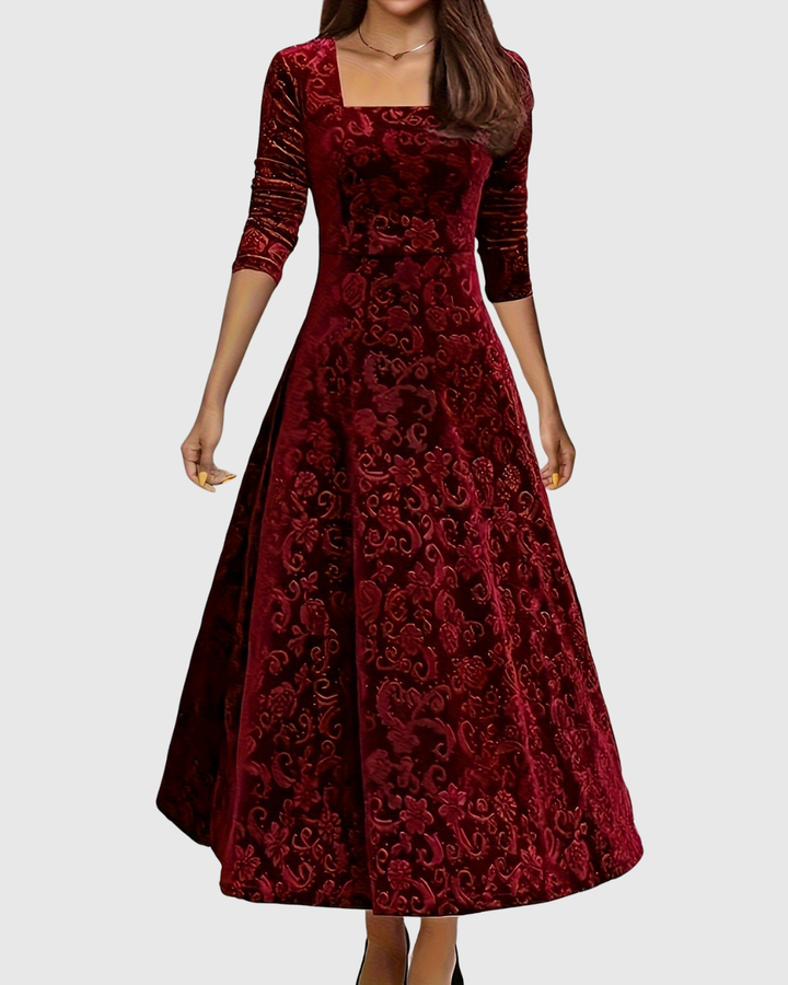 Margarete - Elegantes Blumen-Midikleid