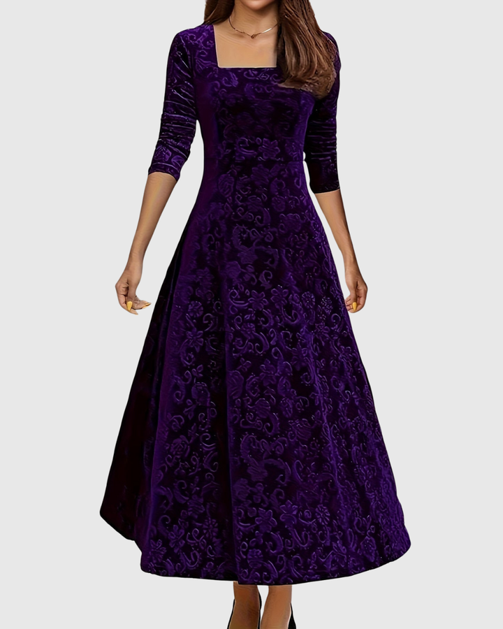 Margarete - Elegantes Blumen-Midikleid