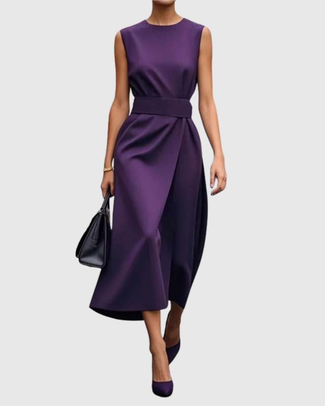 Frieda - Elegantes Kleid mit Rundhalsausschnitt