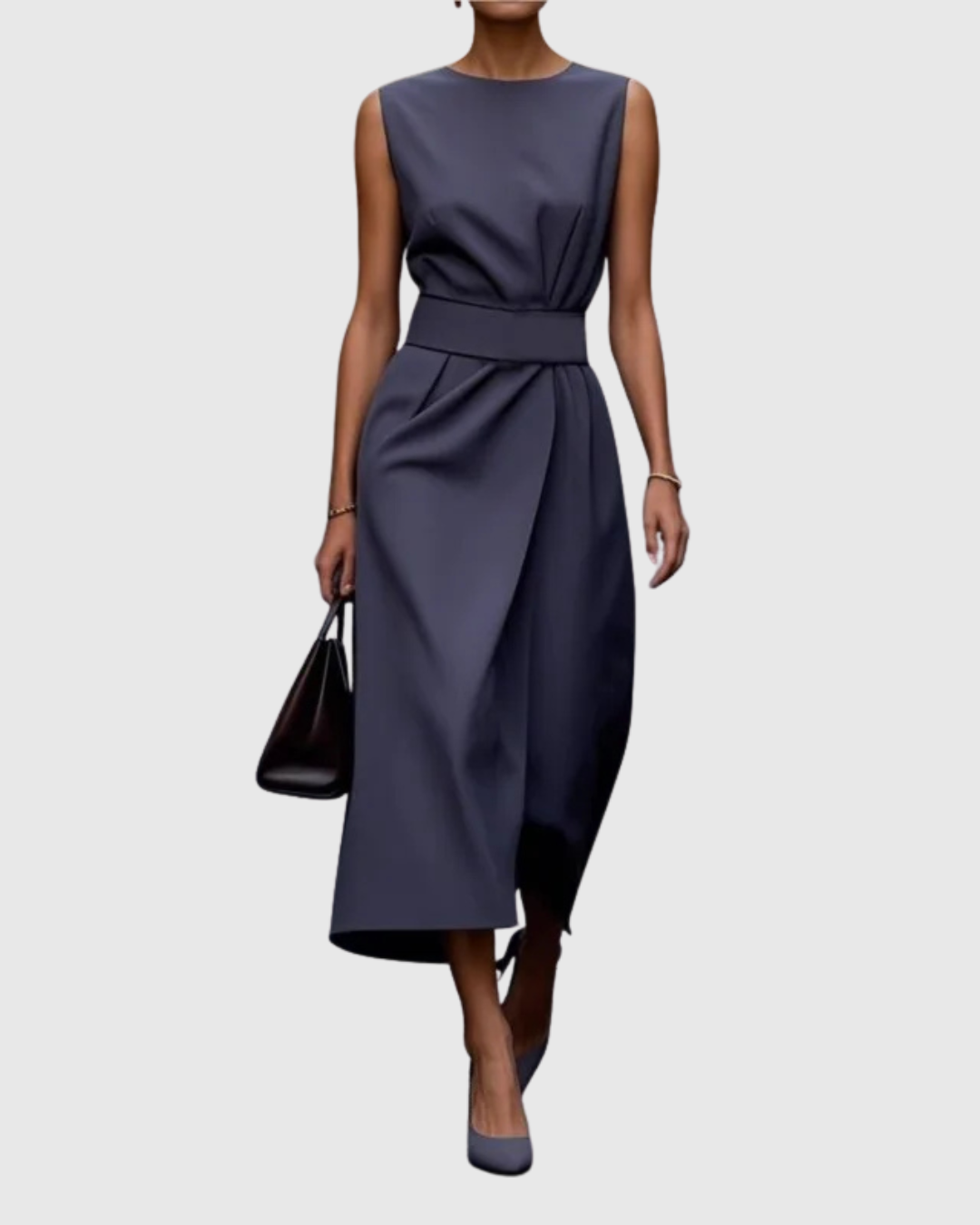 Frieda - Elegantes Kleid mit Rundhalsausschnitt