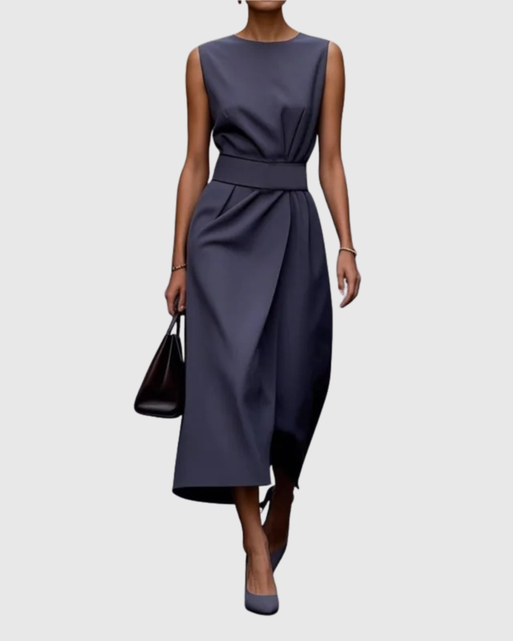 Frieda - Elegantes Kleid mit Rundhalsausschnitt