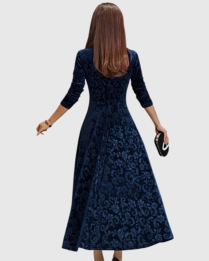 Margarete - Elegantes Blumen-Midikleid