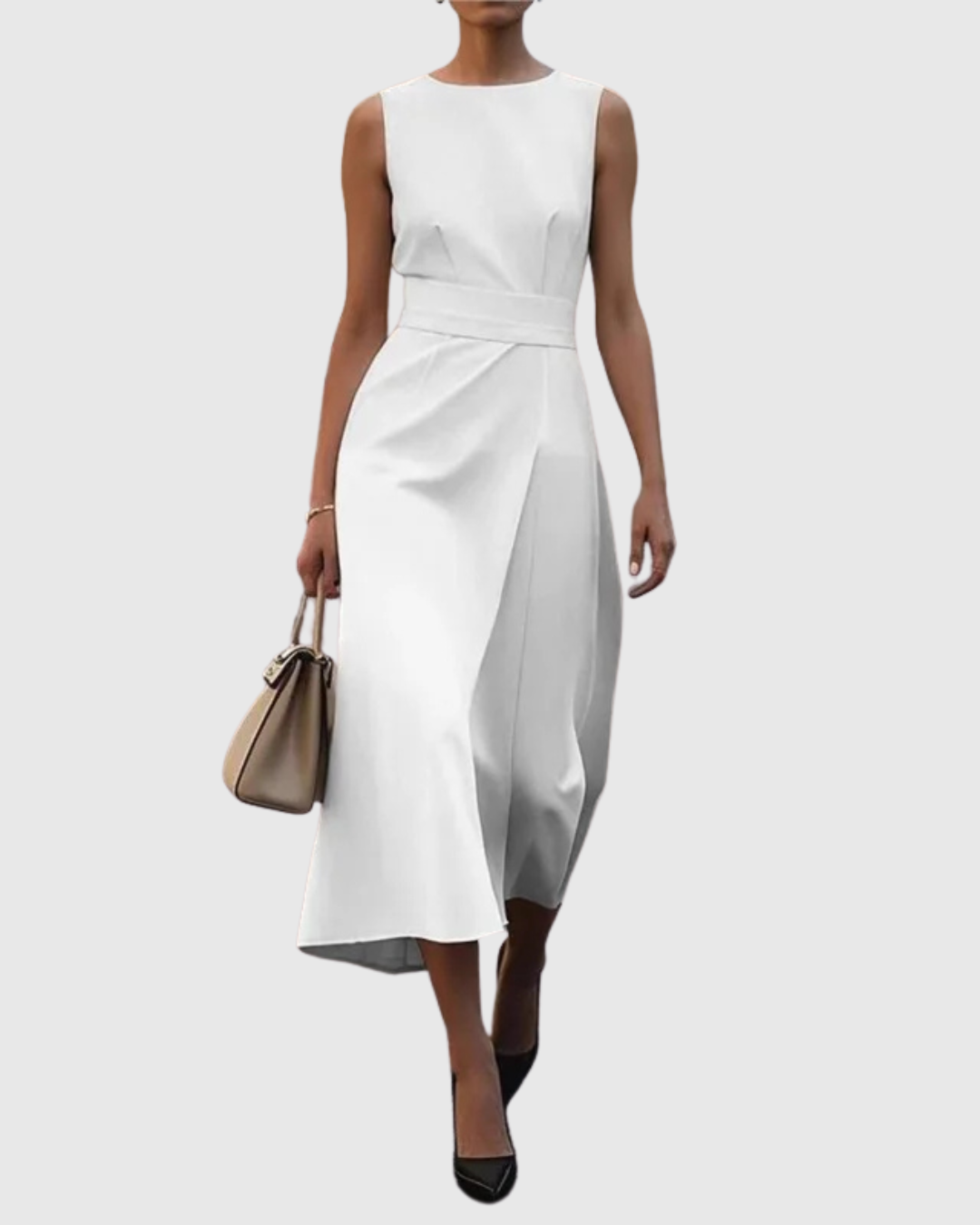 Frieda - Elegantes Kleid mit Rundhalsausschnitt