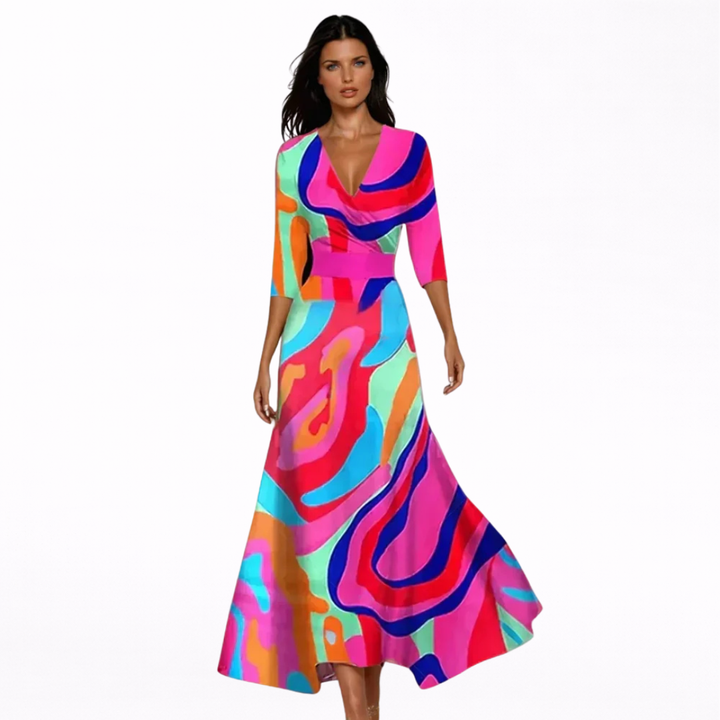 Hedwig | Elegantes Maxikleid mit Blumenmuster