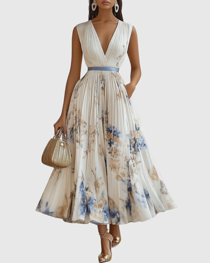 Susanne - Elegantes Maxi-Kleid mit Falten