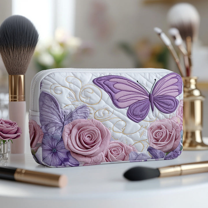 Gesteppte Kosmetiktasche mit elegantem Lavendel