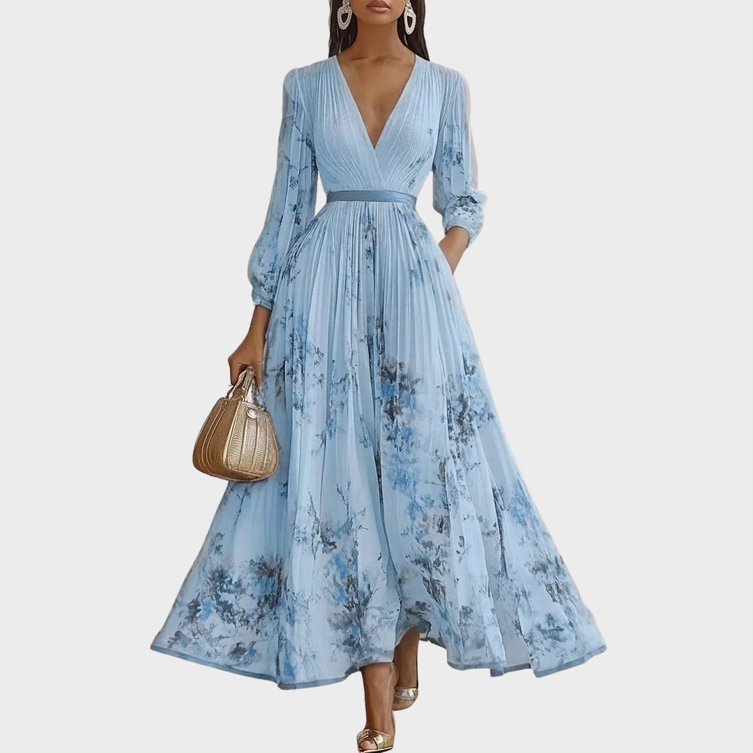 Susanne - Elegantes Maxi-Kleid mit Falten