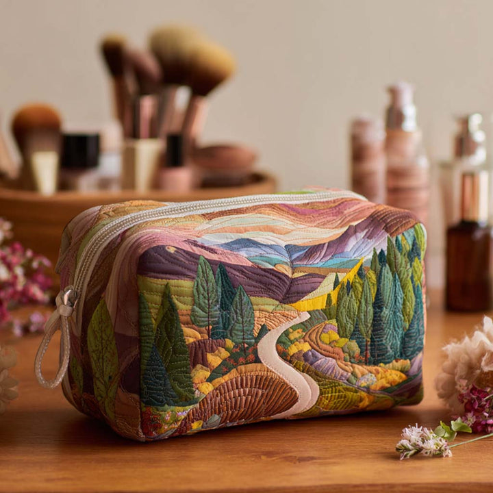 Gesteppte Kosmetiktasche mit Tal des Friedens
