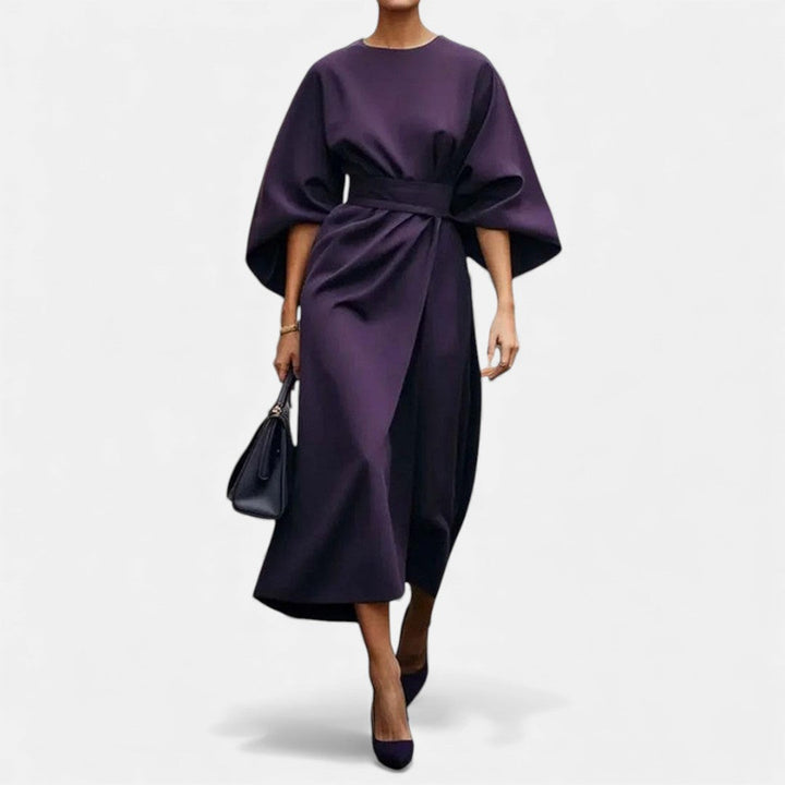 Maria - Maxikleid mit Ärmel aus Satin
