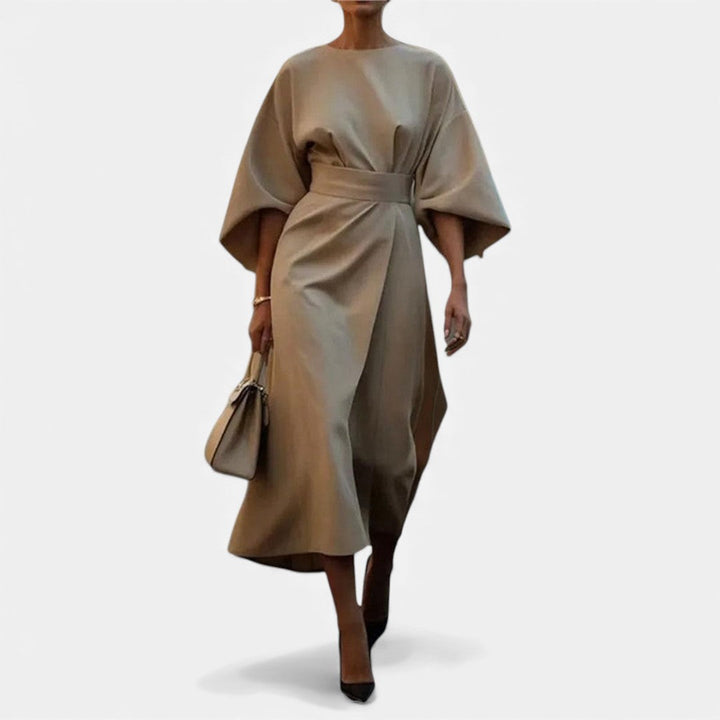 Maria - Maxikleid mit Ärmel aus Satin