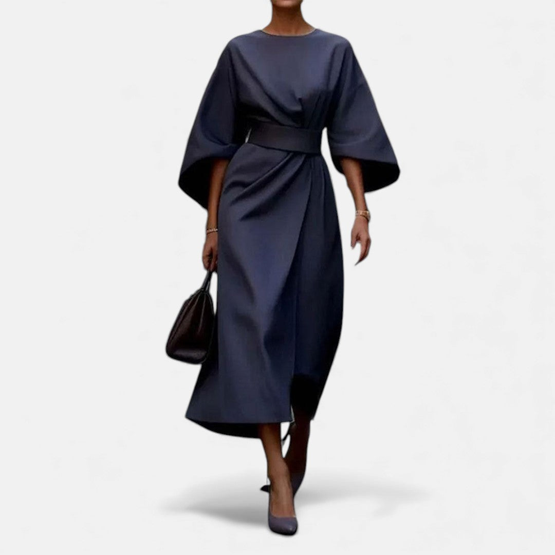 Maria - Maxikleid mit Ärmel aus Satin