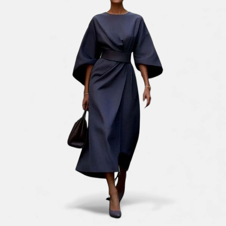 Maria - Maxikleid mit Ärmel aus Satin