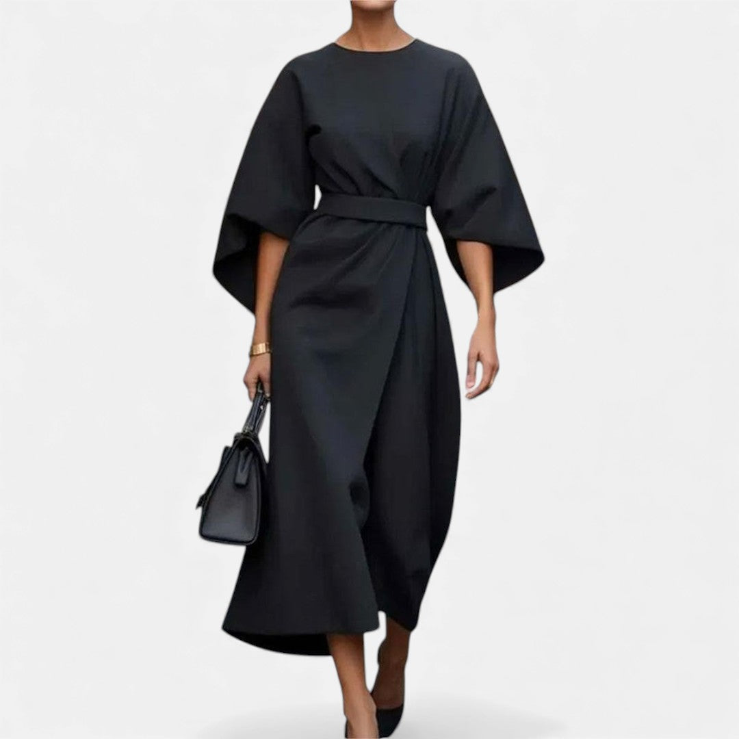 Maria - Maxikleid mit Ärmel aus Satin