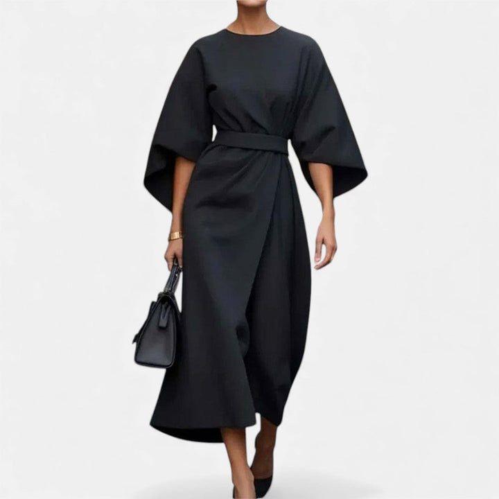 Maria - Maxikleid mit Ärmel aus Satin