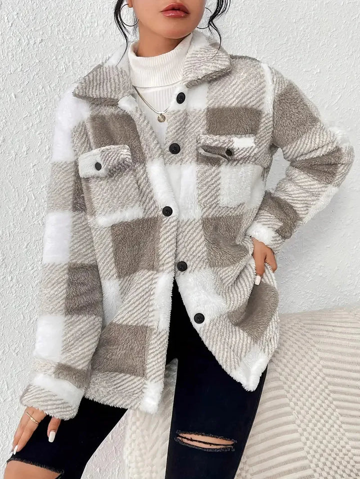 Frieda | Elegante gestreifte Fleecejacke