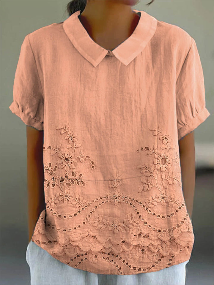 Tabea | Bluse mit Blumenstickerei