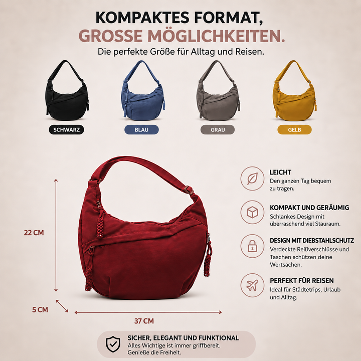 Mathilda | Schultertasche in Olivgrün